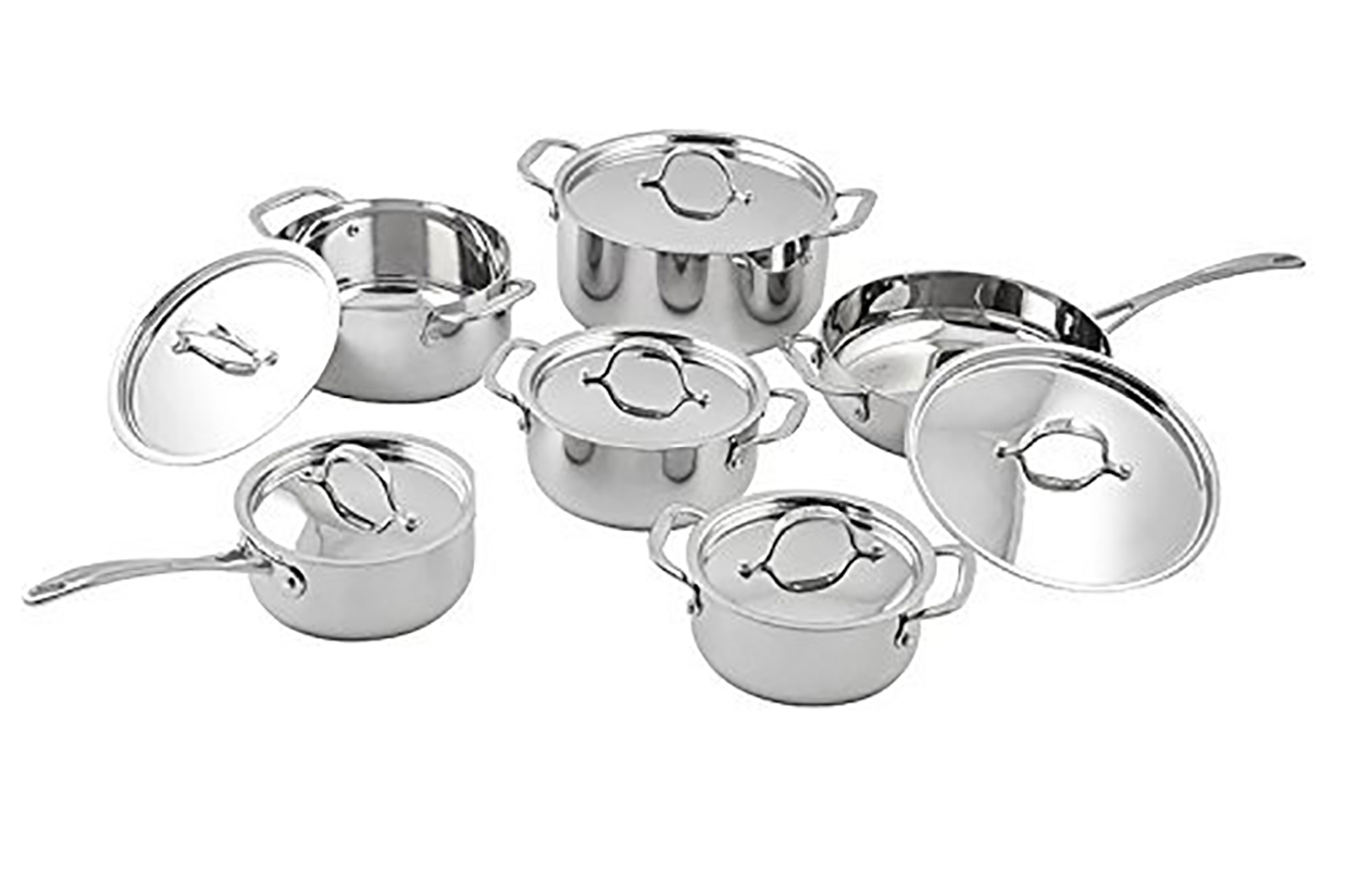 on Sale! Le Chef 5-ply Stainless Steel 12 Piece Cookware Set